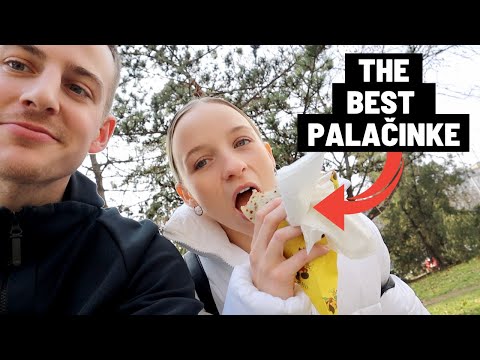 AMERICAN tries SERBIAN pancakes // we found the BEST PALAČINKE in Belgrade, Serbia! Milky vs Pinokio