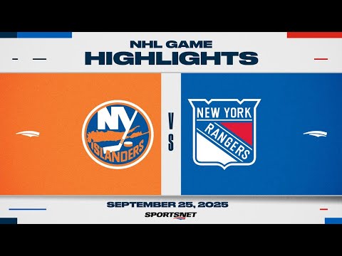 NHL Preseason Highlights | Islanders vs. Rangers - September 25, 2025