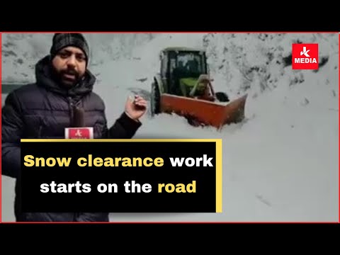 Snow clearance work starts on Chamba-Bhaderwah road for tourists by District Administration Doda.