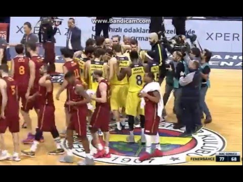 Fenerbahçe-Galatasaray ---Maç sonu 76-68  HD. 27 ŞUBAT 2016