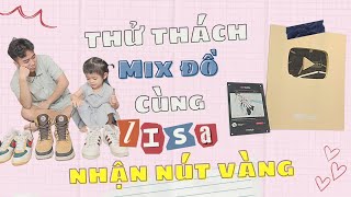 Thử thách LISA MIX ĐỒ nhận Nút Vàng Youtube 💛 | Dạy con cả thế giới | Fansie Family