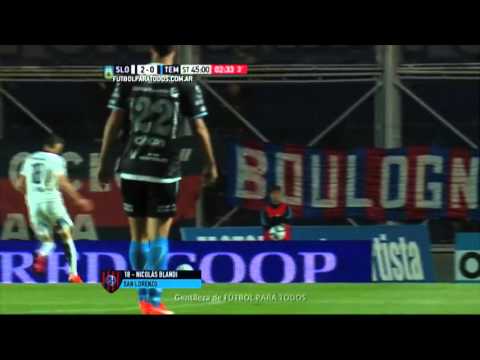 Gol de Blandi. San Lorenzo 2 -  Temperley 1. Fecha 29. Torneo Primera División 2015.FPT