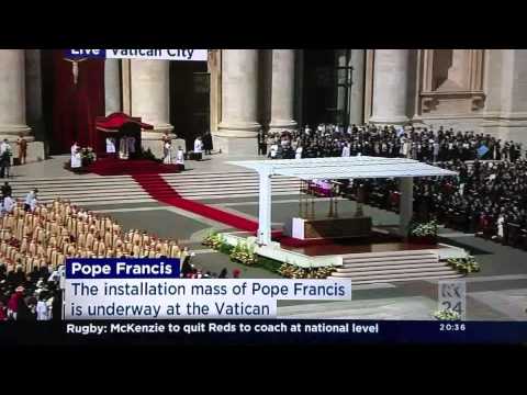 Pope Francis' installation mass starring Dan McCaughan!