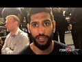 AMIR KHAN ON CRAWFORD FIGHT "ITS GONNA GO THE DISTANCE & IM GONNA WIN A UNANIMOUS DECISION!"