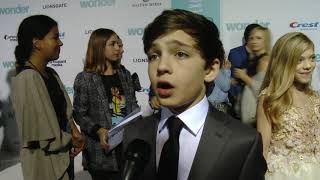 Wonder Premiere Bryce Gheisar (Julian) Interview video