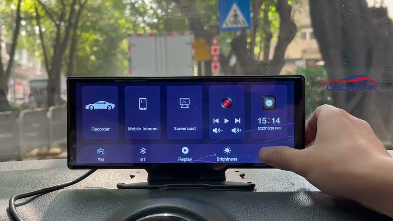 10 26  Dash Cam Rearview Camera Wifi Carplay & Android Auto 2 5k Dvr Gps Navigation Video Recorder D