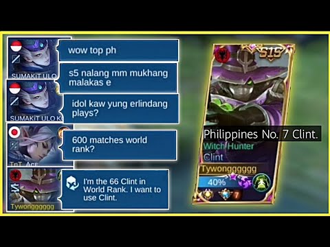 CLINT TOP 7 PHILIPPINES🇵🇭 PRANK | How to 1HIT ENEMY Using CLINT | MLBB