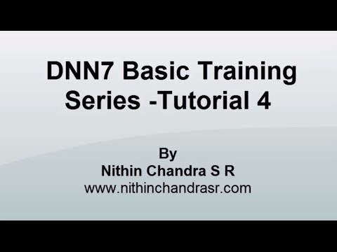 DotNetNuke(DNN) 7 Basic Training Series - Tutorial 4 | Create,Edit And Delete HTML Module