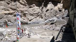 preview picture of video 'Sangam of satluj river and spiti river (kinnaur HP)'
