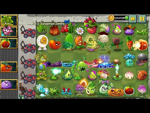 Pvz 2 Survival Minigame - All New Plants Vs All Zombies (v9.1.1)