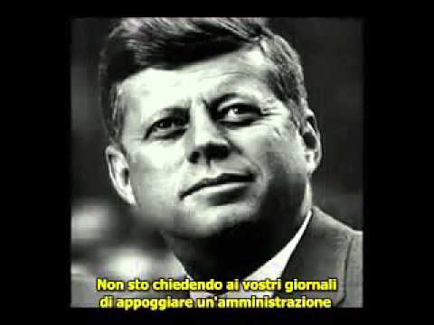 John F. Kennedy. Fondamentale discorso di denuncia del 27 aprile del 1961