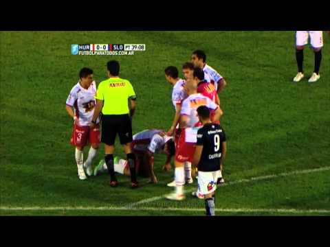 Ábila se fue lesionado. Huracán 0 - San Lorenzo 0. Fecha 24. Primera División 2015. FPT.