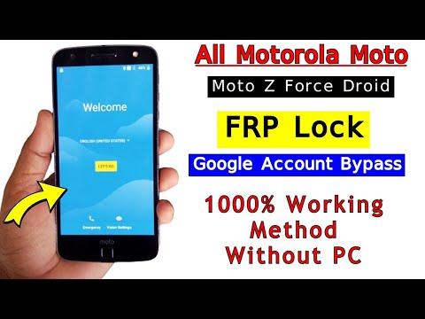 Moto Z Force Droid (XT1650) FRP Bypass 2024 | All Motorola Moto Google Account Unlock Without PC