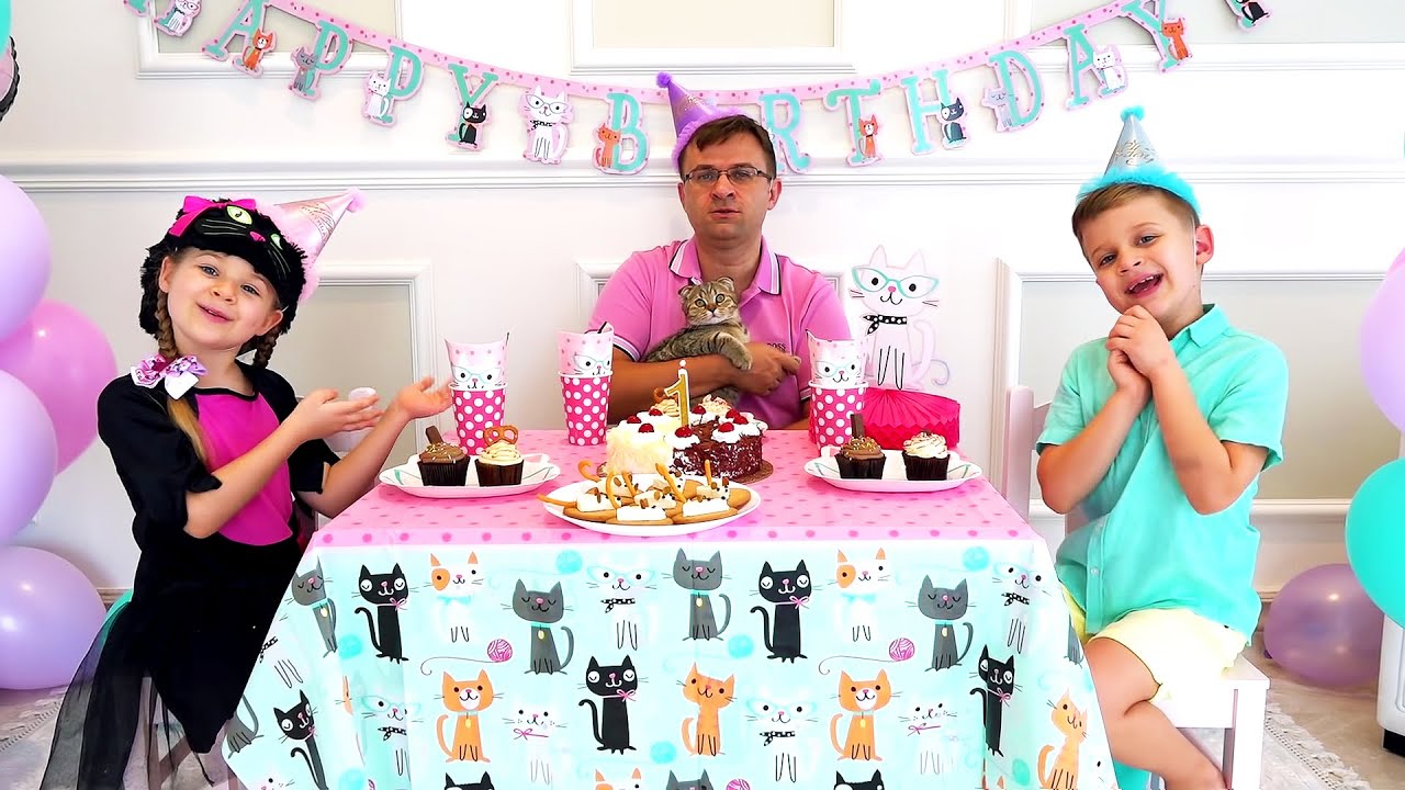 Истории про день рождения. Roma and Diana Pretend Play Birthday Party stories