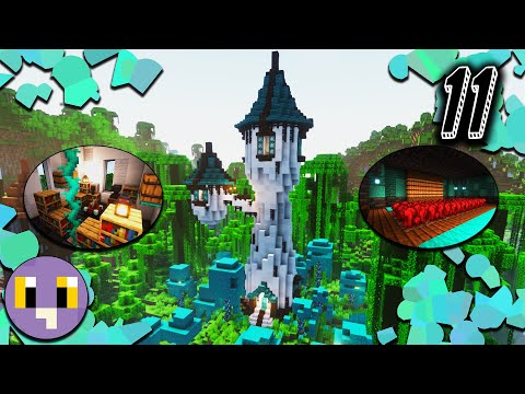 Minecraft SMP #11: Wizard Tower, with Enchanting Room & Potion Brewing Area!