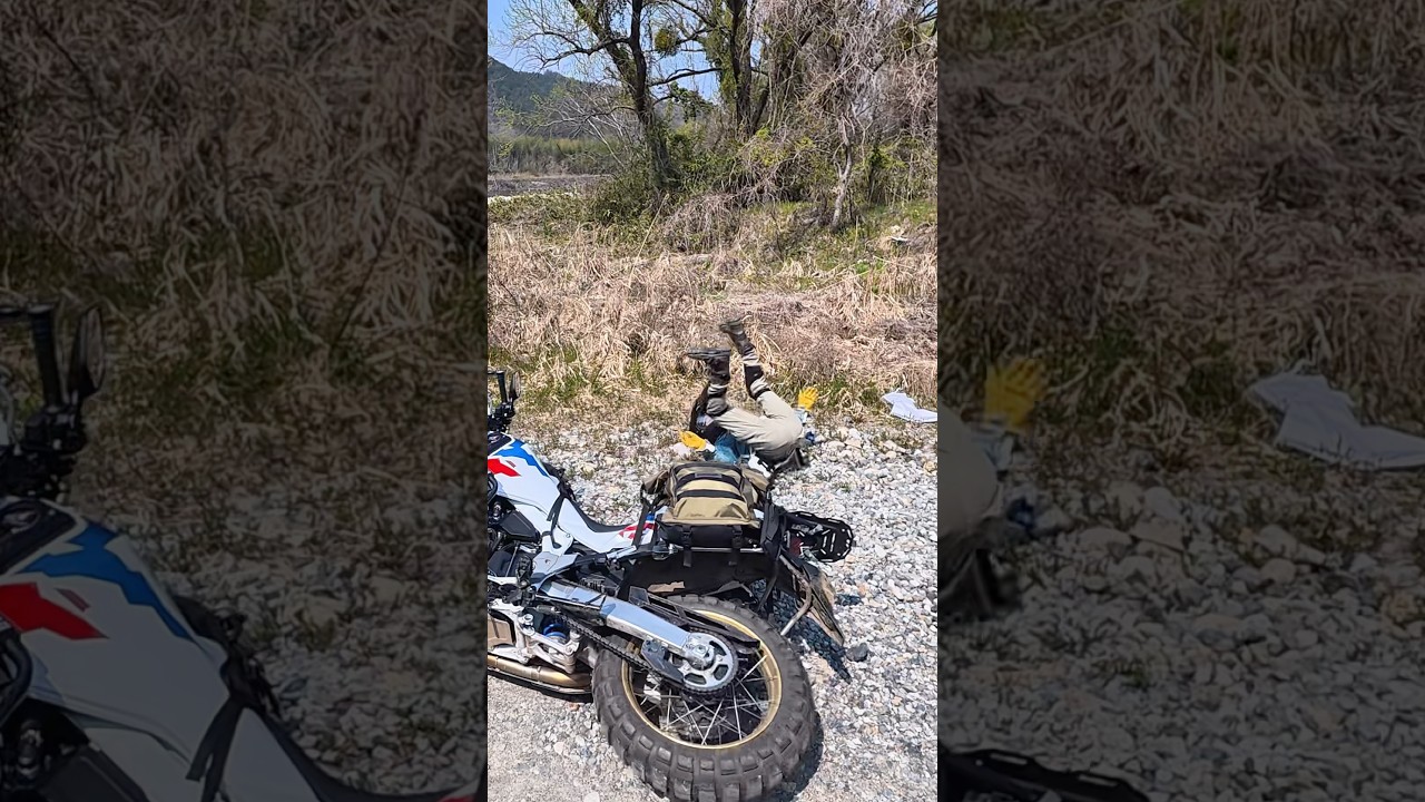 耐え……てない…#バイク #事故 #アフリカツイン #アヒルカーの旅