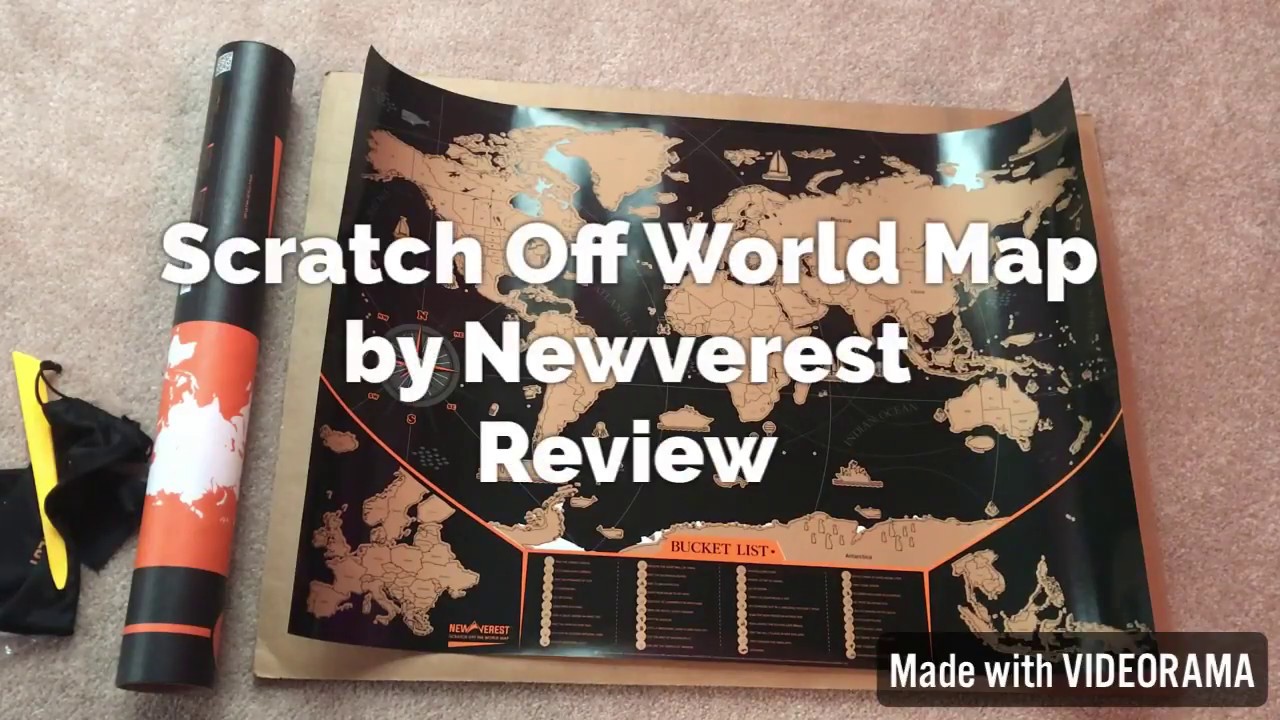 Scratch Off World Map by Newverest Review [TOMOSON REVIEW]