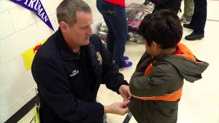 preview picture of video 'Garland ISD: 2014 Garland Fire Fighters Coats for Caldwell Elementary'