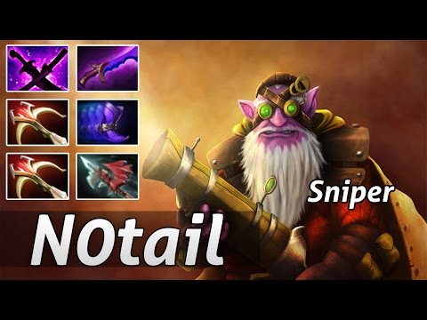Notail Pro Sniper Build SANGE AND YASHA - Dota 2 Epic Moments