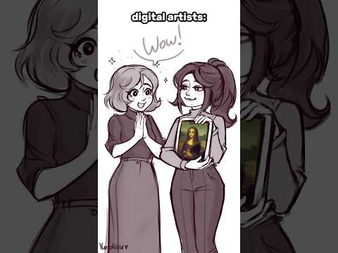 Traditional artists always have the "one layer" challenge #artmeme #animation #animated #artist #fyp