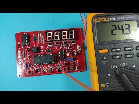 ICStation - DIY Kits ICL7135 4 Bit LED Digital Display Thermometer LM35 Temperature Sensor