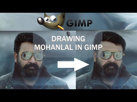 Drawing Mohanlal in GIMP a Free Alternative for Photoshop