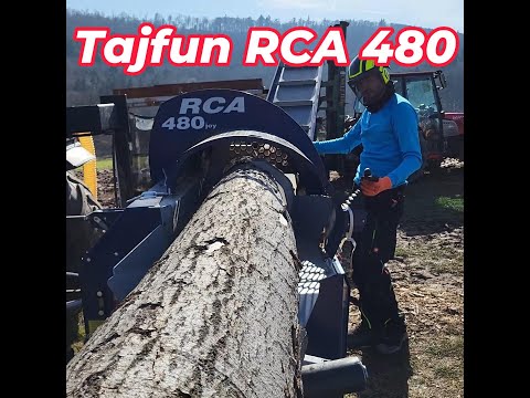 Brennholz Sägespalten mit Tajfun RCA 480 Joy Plus