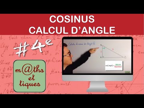 Calculer un angle à l'aide du cosinus (1) - Quatrième