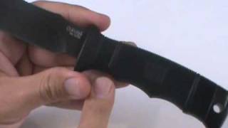 SOG SEAL Pup Elite - Fixed Blade Knife / Black TiNi (E37S)