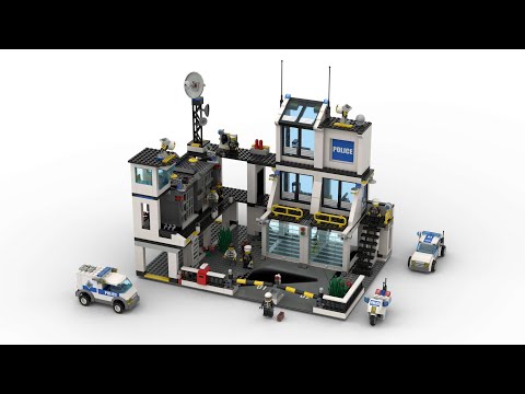 Lego 7744 Police Headquarters Speed Build Studio LDD by PLegoBB