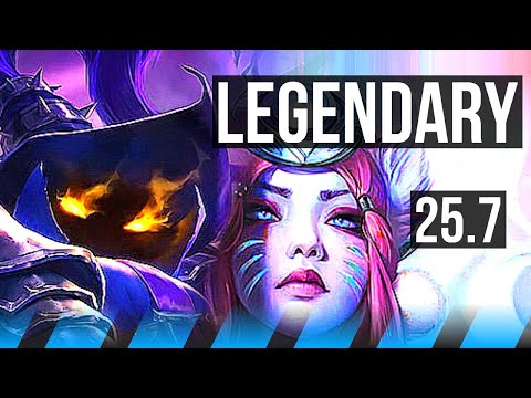 VEIGAR vs AHRI (MID) | 10/2/7, Legendary | KR Master | 25.7