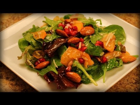 Persimmon Salad with Moroccan Sweet Vinaigrette Recipe - CookingWithAlia - Episode 159