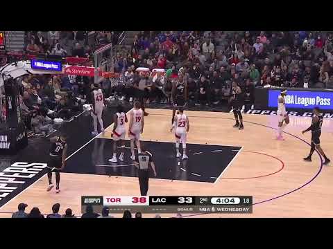 Kawhi Leonard floater and a foul