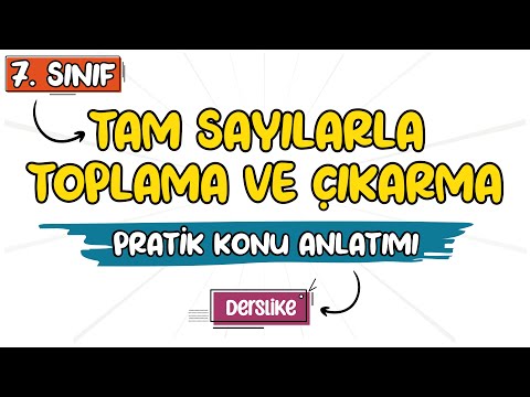 Tam Sayılarla Toplama ve Çıkarma | 7. Sınıf Matematik | 2023