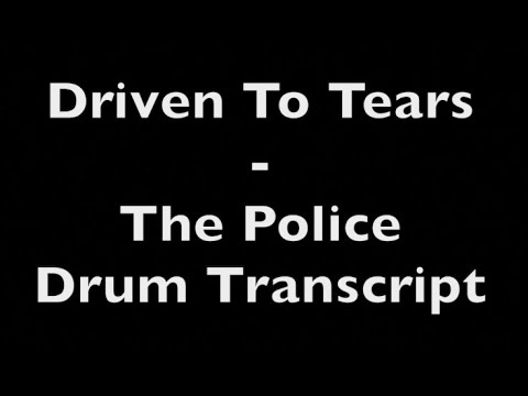 Driven To Tears - The Police - Drum Transcript DIFFICULTY 5/5 ⭐️