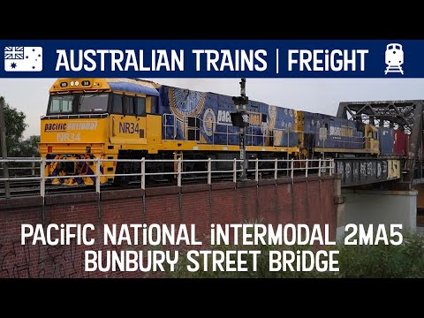 Pacific National Intermodal Freight 2MA5 with NR34 Indigenous Livery Loco Leading