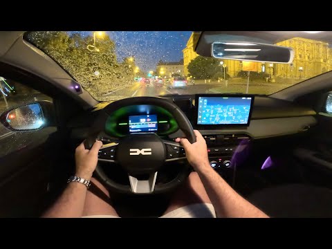 DACIA SANDERO Stepway FACELIFT 2026 - rainy EVENING POV test drive (Eco-G 120 automatic)