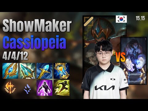 ShowMaker Mid Cassiopeia vs Sylas lol KR solo rank Full Game 15.15 | 쇼메이커 카시오페아 vs 사일러스