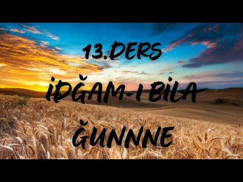 Tecvid Dersleri 13. Ders: idğam-ı Bila Ğunne (Genizden Ses Getirmeden Katarak Okuma)