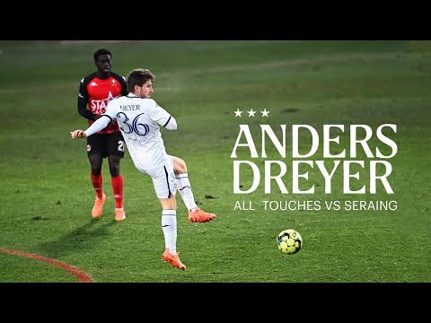ANDERS DREYER | All touches in his first 90 minutes for RSC Anderlecht