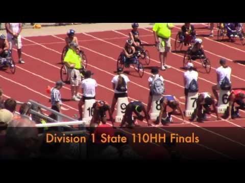 Jared Biddle 110HH at 2016 WIAA State Championships 6/3-6/4
