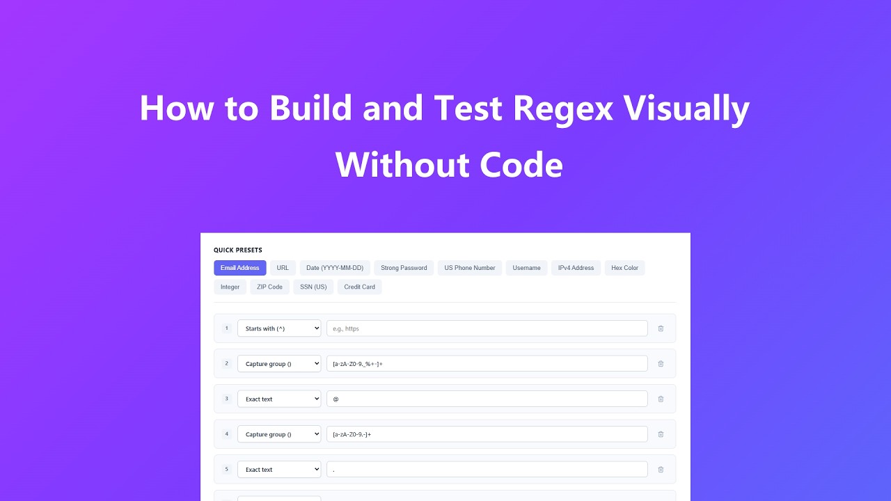 How to use Regex Generator - Video Tutorial