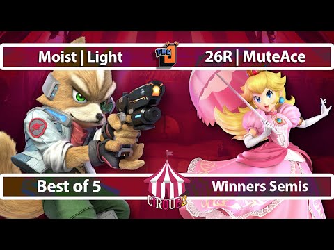 Moist | Light (Fox) vs 26R | MuteAce (Peach) - Cirque 2 Smash Ultimate - Top 8 Winners Semis