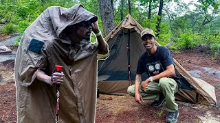Sleeping In A Pancho That Turns Into A Tent + Cooking Burgers !!