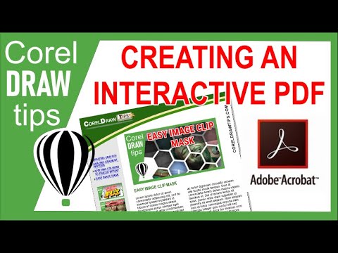 Creating an interactive pdf in CorelDraw