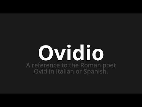 How to pronounce Ovidio