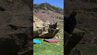 Video thumbnail of Problem 1 (Boulder A.Oeste - Four Rooms), 5. Pont de Camps