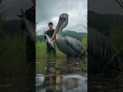 My big Pelican👑❗❗💀#shorts #ytshorts #shortvideo #aivideo #viral #fyp #bird #widlife #big #pelican
