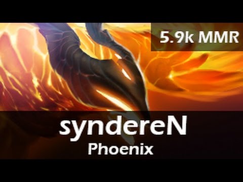 900: syndereN as Phoenix Offlane(D)  - 5.9k MMR Ranked DOTA 2 Gameplay VOD