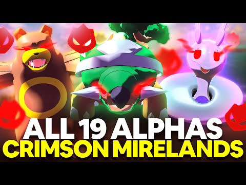 ALL 19 ALPHA Pokemon in Crimson Mirelands in Pokemon Legends Arceus